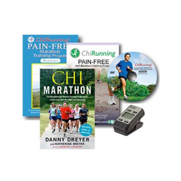 ChiMarathon book, ChiRunning dvd, Beginner Half Marathon training program, Beginner Full Marathon training program & metronome