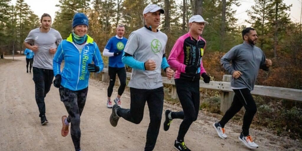 group of ChiRunning and Chiwalking instructors out for a run-walk