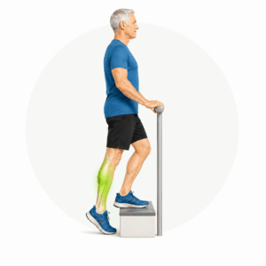 illustration of a man doing calf raises